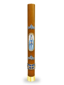 Fatima świeca maryjna naturalna 100/10cm, D-13