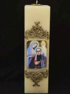 Bł. Maksymilian Kolbe świeca olejowa 60/9cm, D-06
