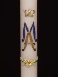 Świeca maryjna 50cm/6.5cm, S-09