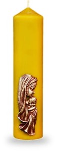 Świeca woskowa liturgiczna 30/6.5cm, W-16