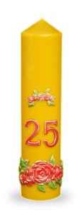 Świeca woskowa jubileusz 25 lecia, W-39
