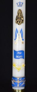 Niepokalane Serce Maryi świeca roratnia 80/8cm, R-11