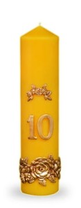 Świeca woskowa jubileusz 10 lecia, W-38